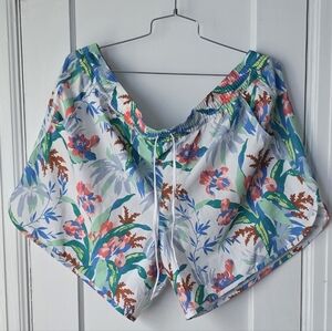 Columbia NWOT Womans Tropical Elastic/Drawstring Waist Board Swim Trunks 2X